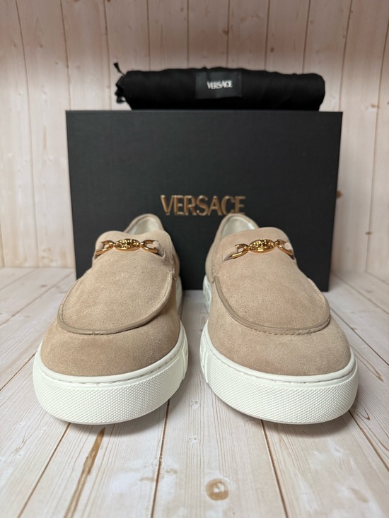 Versace Medusa ‘95 Slip-On Suede Sneaker Light Sand Sz 45 / 12 main image 5